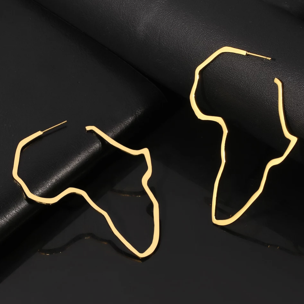 14K Gold Plated (Stainless Steel) African Map
