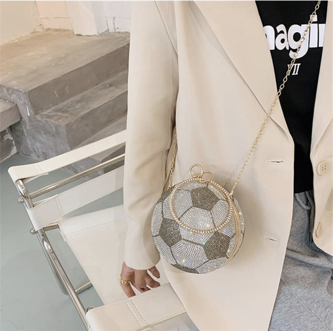 Rhinestone Basketball and soccer bag