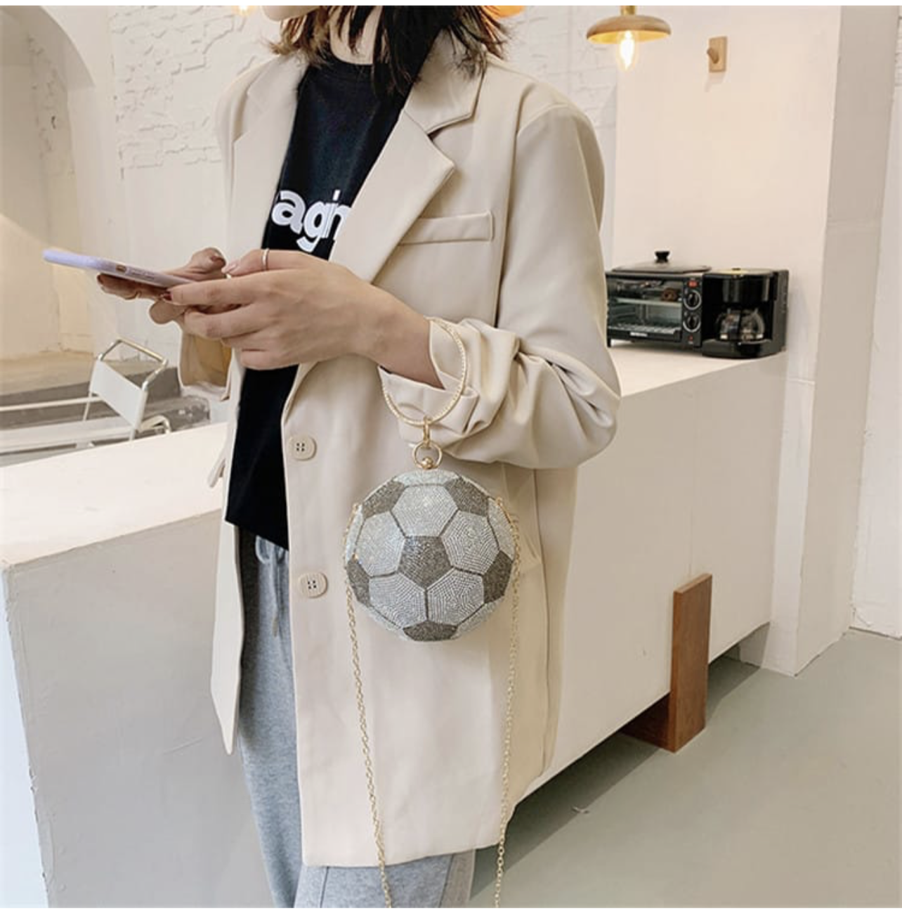 Rhinestone Basketball and soccer bag