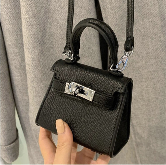 Mini fashion snake print and Black bag