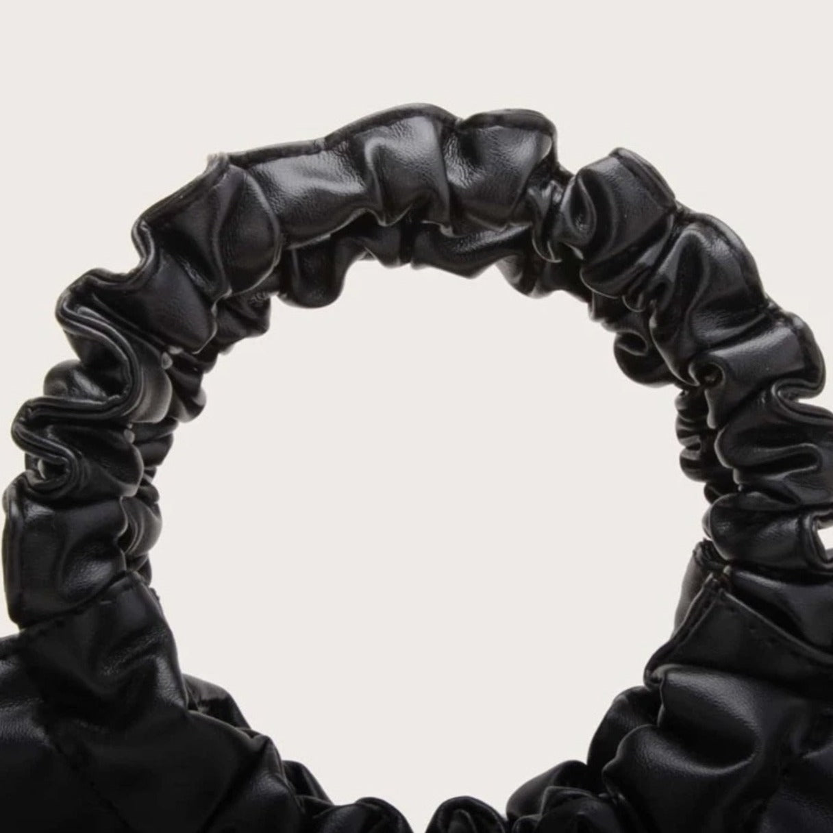 Black scrunchy handbag