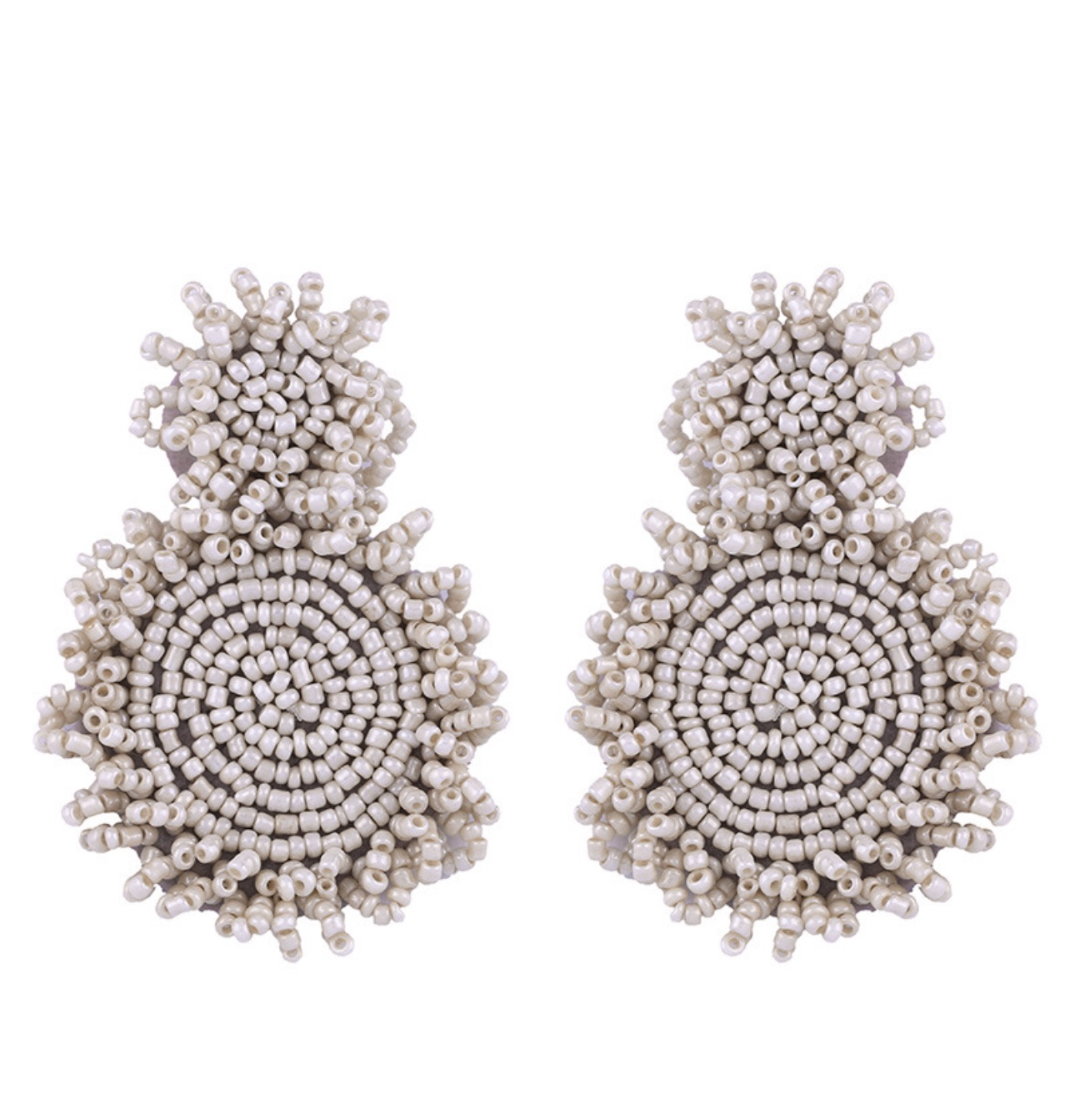 Exaggerated Rice Bead Earrings