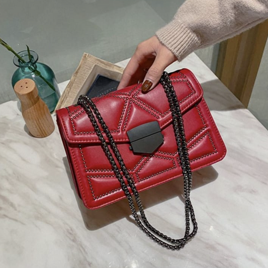 Rivet fashion satchel
