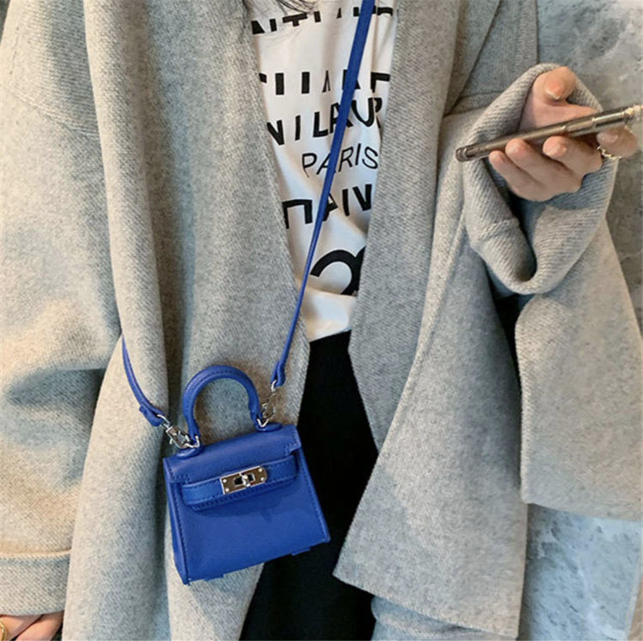 Static shock blue mini bag