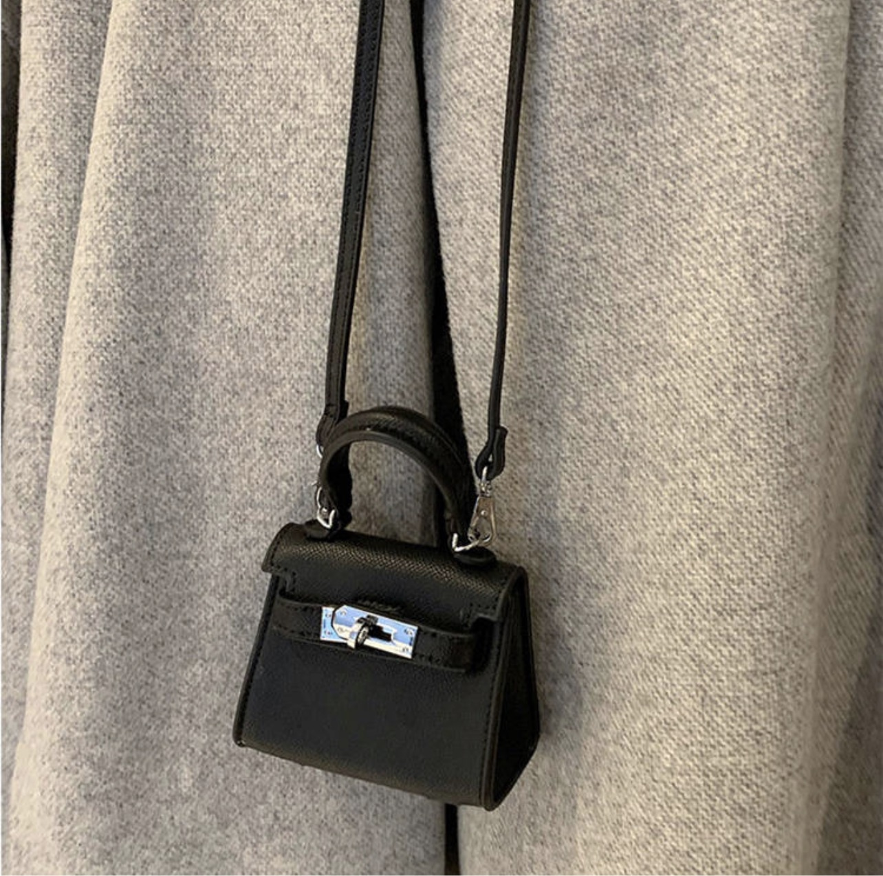 Mini fashion snake print and Black bag