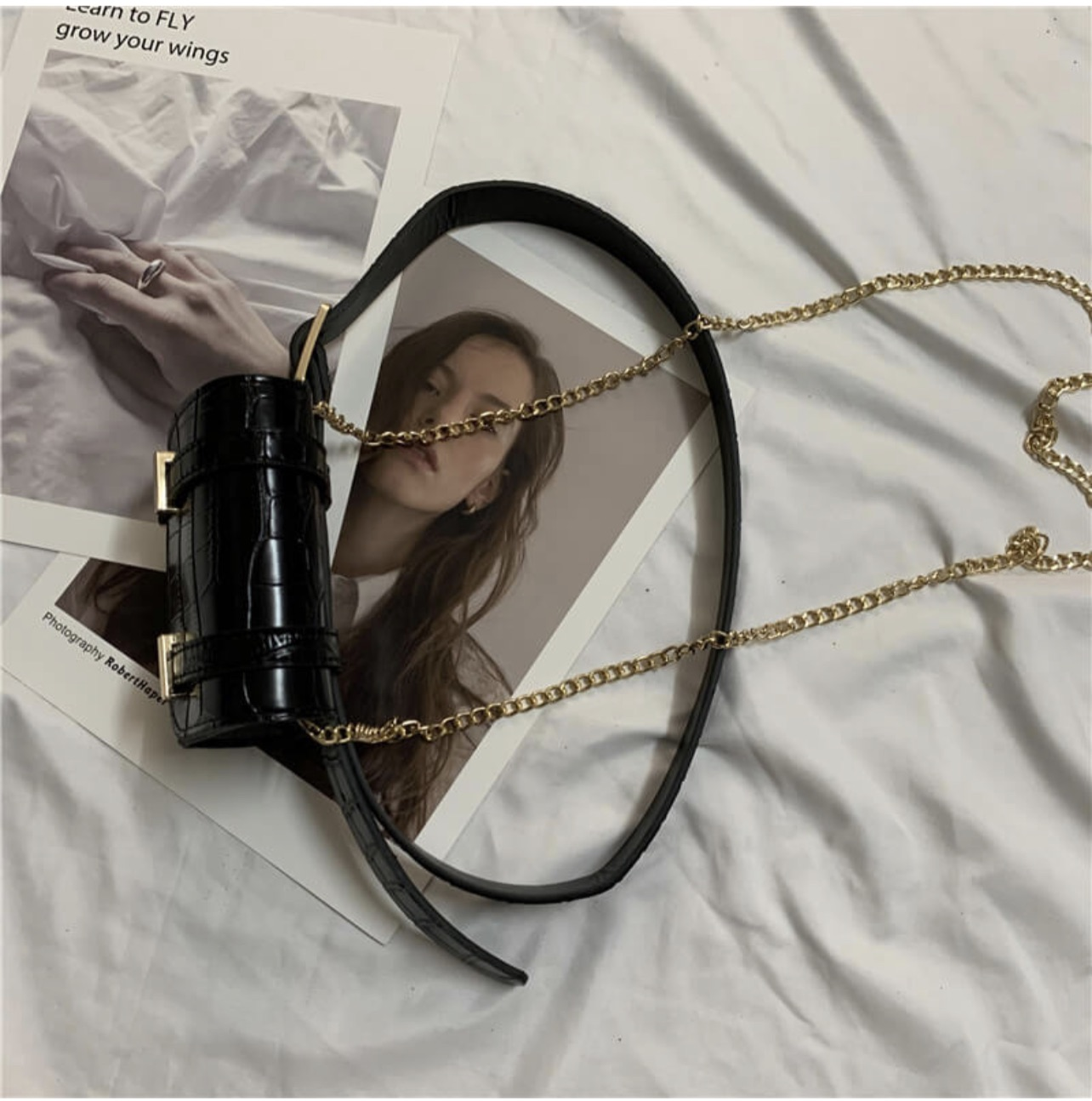 Metal Chain Mini Waist Bag