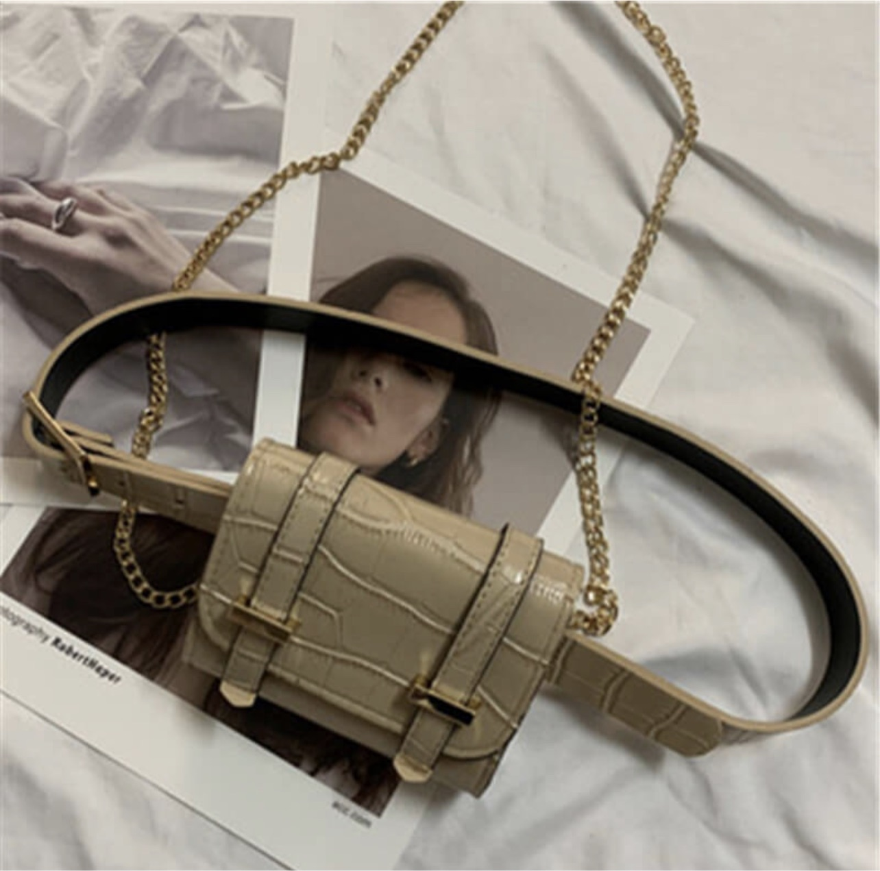Metal Chain Mini Waist Bag