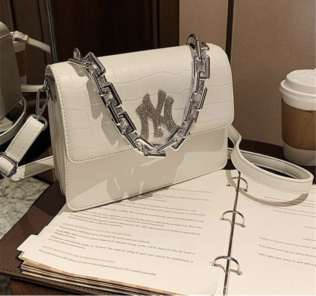 NY Rhinestone Croc Bag