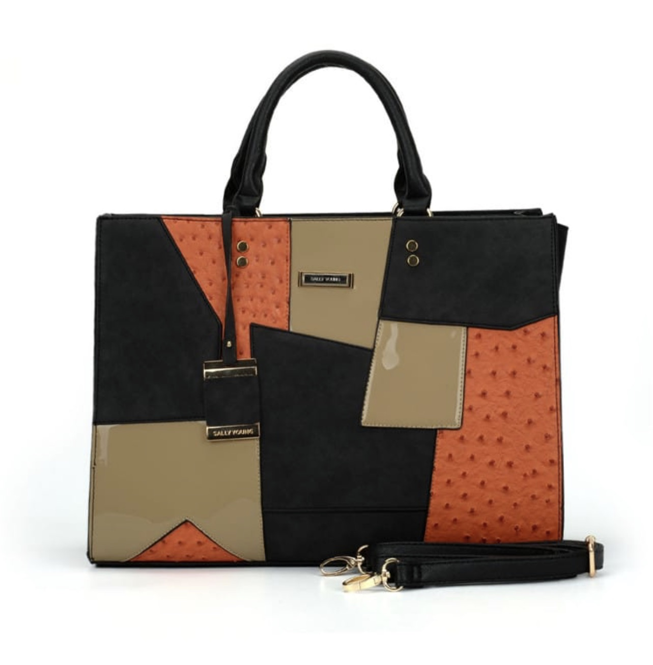 Pink Spotted Color Blocking Bag