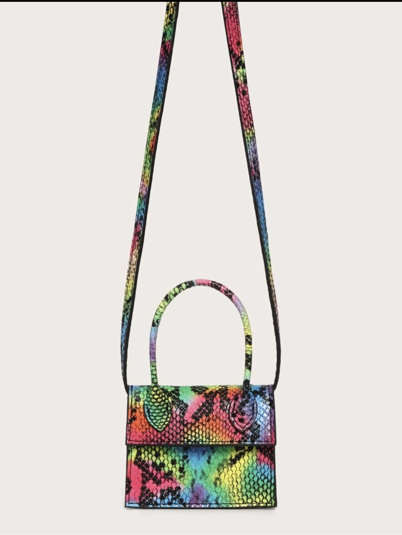 Colorful snake print mini bag