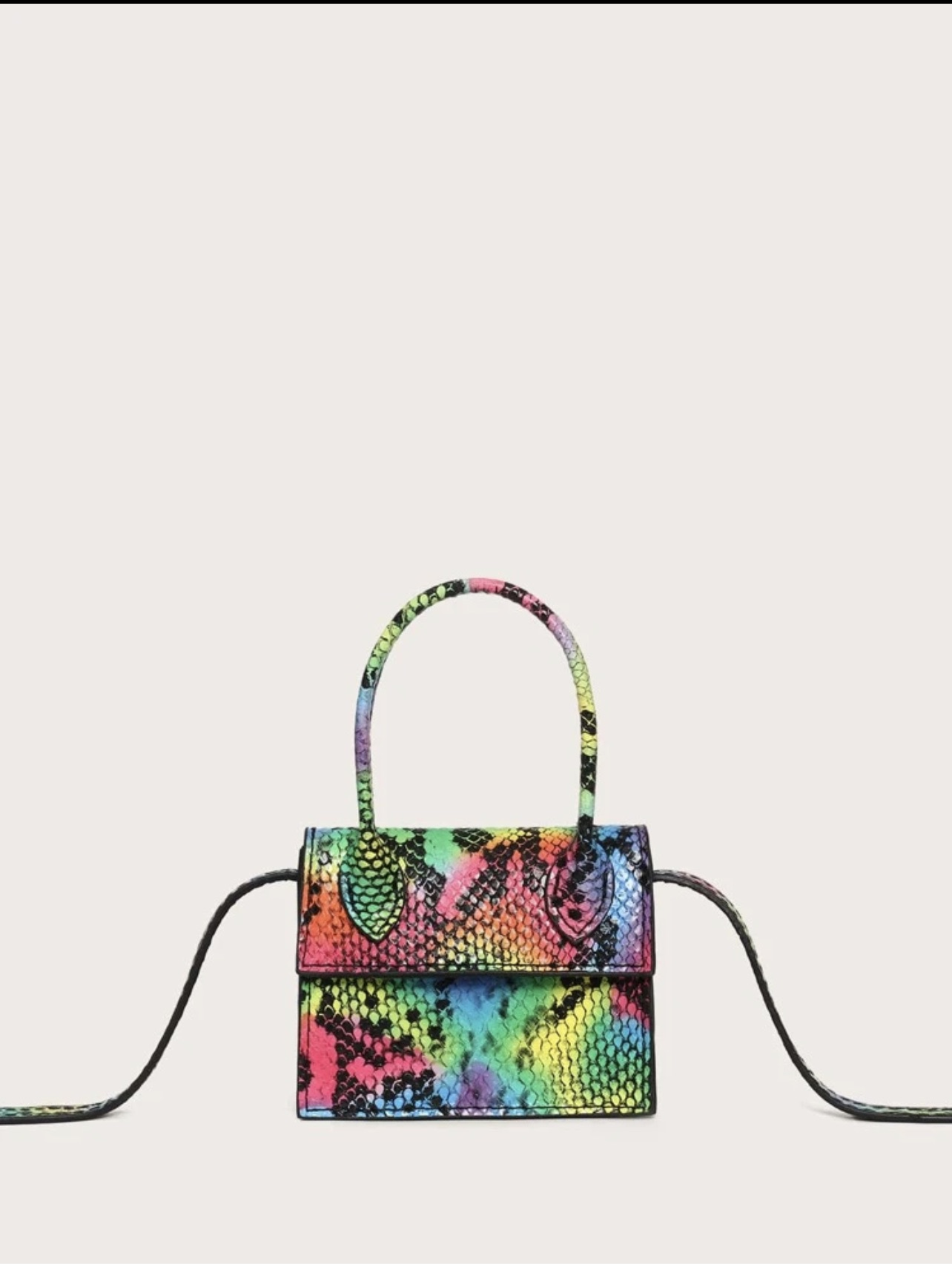 Colorful snake print mini bag