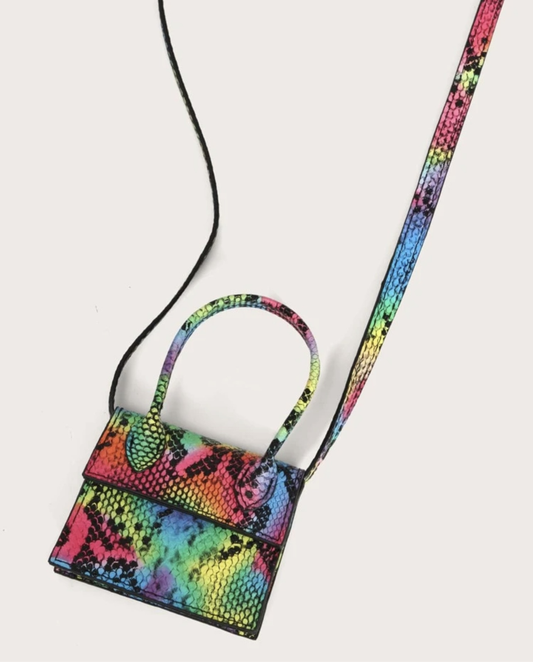 Colorful snake print mini bag