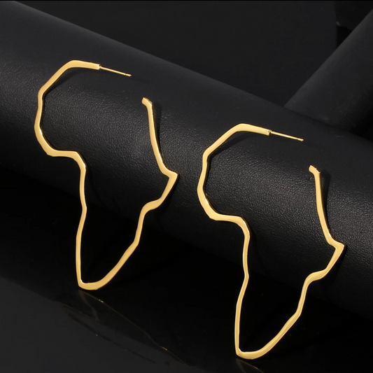 14K Gold Plated (Stainless Steel) African Map