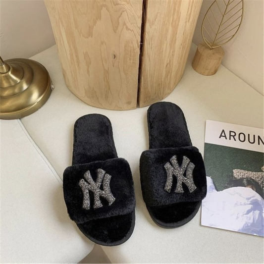 Fluffy NY slippers